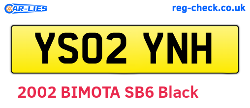 YS02YNH are the vehicle registration plates.