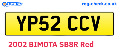 YP52CCV are the vehicle registration plates.
