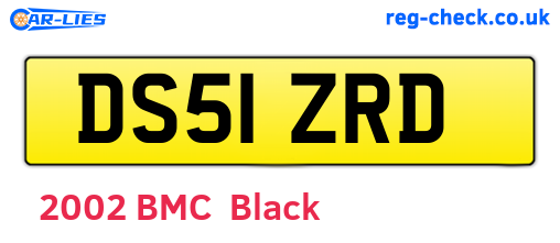 DS51ZRD are the vehicle registration plates.