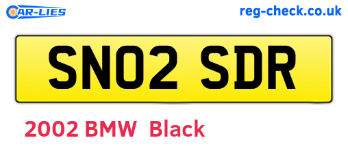 SN02SDR are the vehicle registration plates.