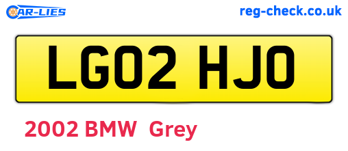 LG02HJO are the vehicle registration plates.