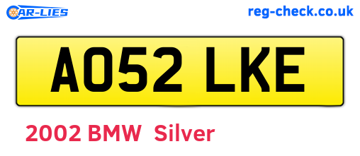 AO52LKE are the vehicle registration plates.
