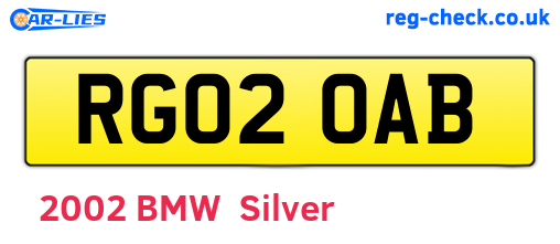 RG02OAB are the vehicle registration plates.