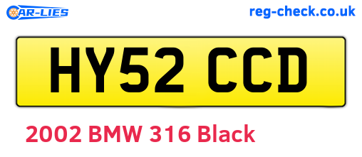 HY52CCD are the vehicle registration plates.