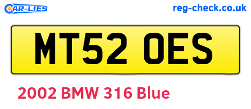 MT52OES are the vehicle registration plates.