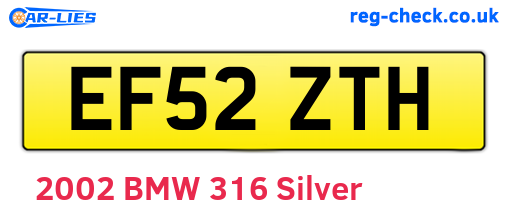 EF52ZTH are the vehicle registration plates.