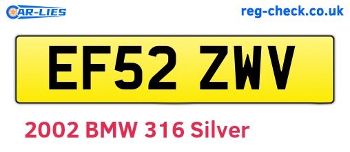 EF52ZWV are the vehicle registration plates.