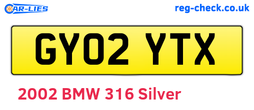 GY02YTX are the vehicle registration plates.