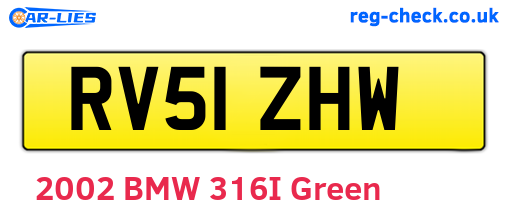 RV51ZHW are the vehicle registration plates.