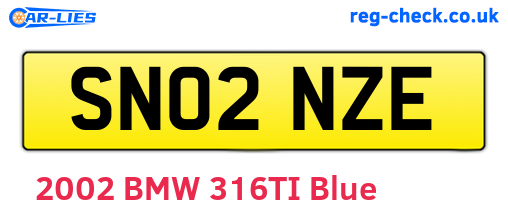 SN02NZE are the vehicle registration plates.