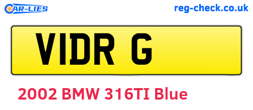 V1DRG are the vehicle registration plates.