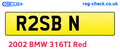 R2SBN are the vehicle registration plates.