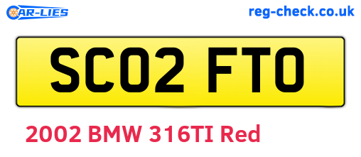 SC02FTO are the vehicle registration plates.