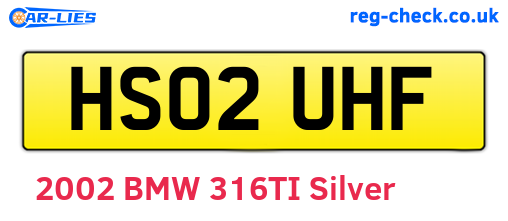 HS02UHF are the vehicle registration plates.