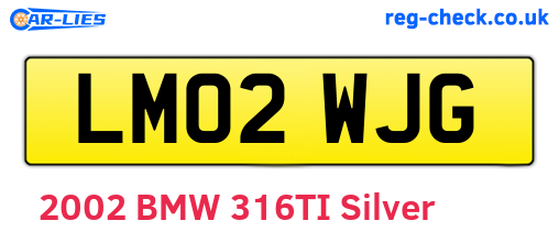 LM02WJG are the vehicle registration plates.