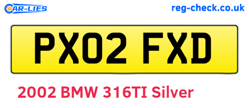 PX02FXD are the vehicle registration plates.