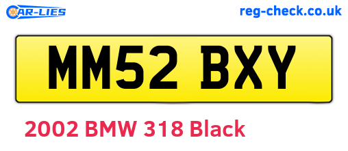 MM52BXY are the vehicle registration plates.