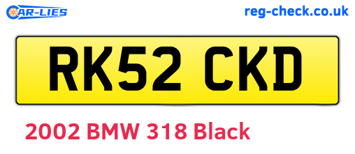 RK52CKD are the vehicle registration plates.