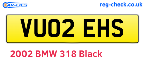 VU02EHS are the vehicle registration plates.