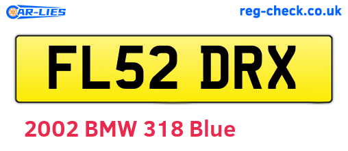 FL52DRX are the vehicle registration plates.