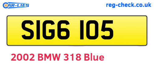 SIG6105 are the vehicle registration plates.