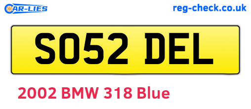 SO52DEL are the vehicle registration plates.