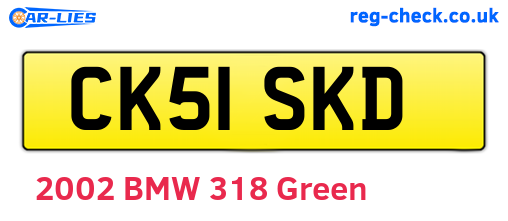 CK51SKD are the vehicle registration plates.