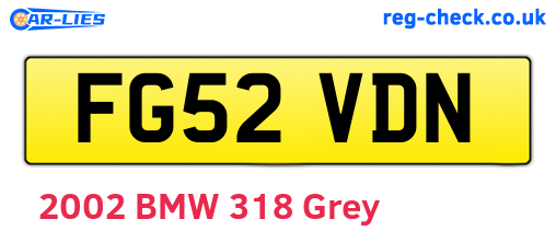 FG52VDN are the vehicle registration plates.