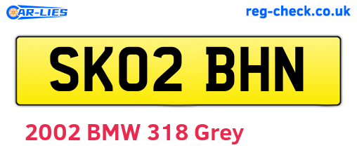 SK02BHN are the vehicle registration plates.