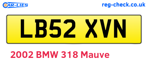 LB52XVN are the vehicle registration plates.
