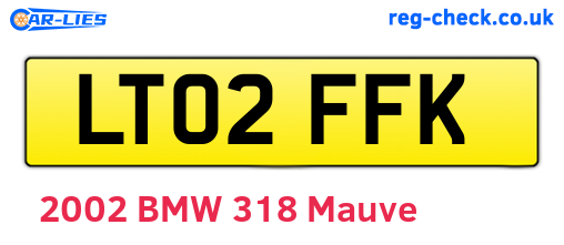 LT02FFK are the vehicle registration plates.