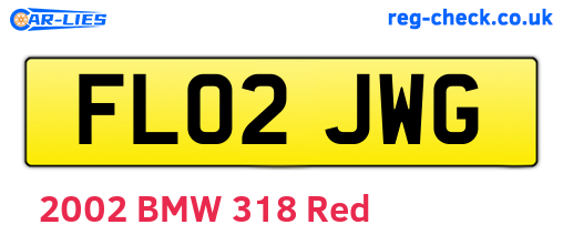FL02JWG are the vehicle registration plates.