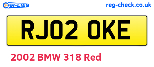 RJ02OKE are the vehicle registration plates.
