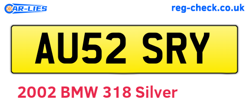 AU52SRY are the vehicle registration plates.