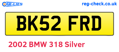 BK52FRD are the vehicle registration plates.