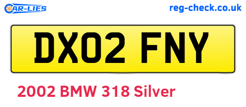 DX02FNY are the vehicle registration plates.