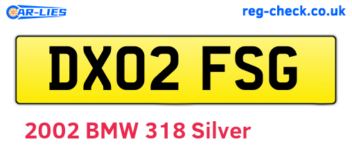 DX02FSG are the vehicle registration plates.