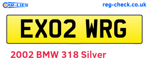 EX02WRG are the vehicle registration plates.