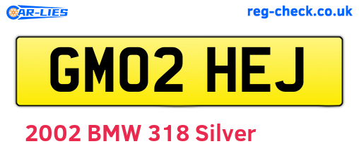 GM02HEJ are the vehicle registration plates.