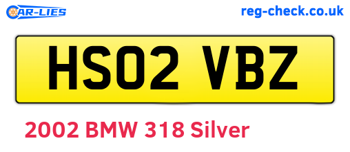 HS02VBZ are the vehicle registration plates.