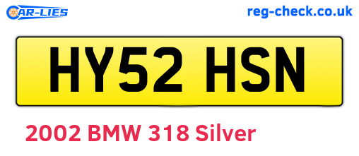 HY52HSN are the vehicle registration plates.