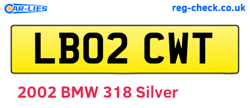 LB02CWT are the vehicle registration plates.