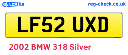 LF52UXD are the vehicle registration plates.
