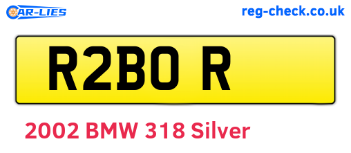 R2BOR are the vehicle registration plates.