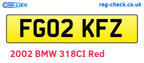 FG02KFZ are the vehicle registration plates.