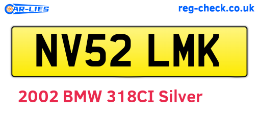 NV52LMK are the vehicle registration plates.