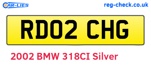RD02CHG are the vehicle registration plates.