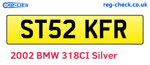 ST52KFR are the vehicle registration plates.