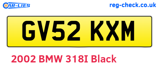 GV52KXM are the vehicle registration plates.
