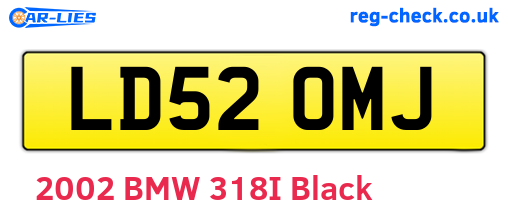 LD52OMJ are the vehicle registration plates.